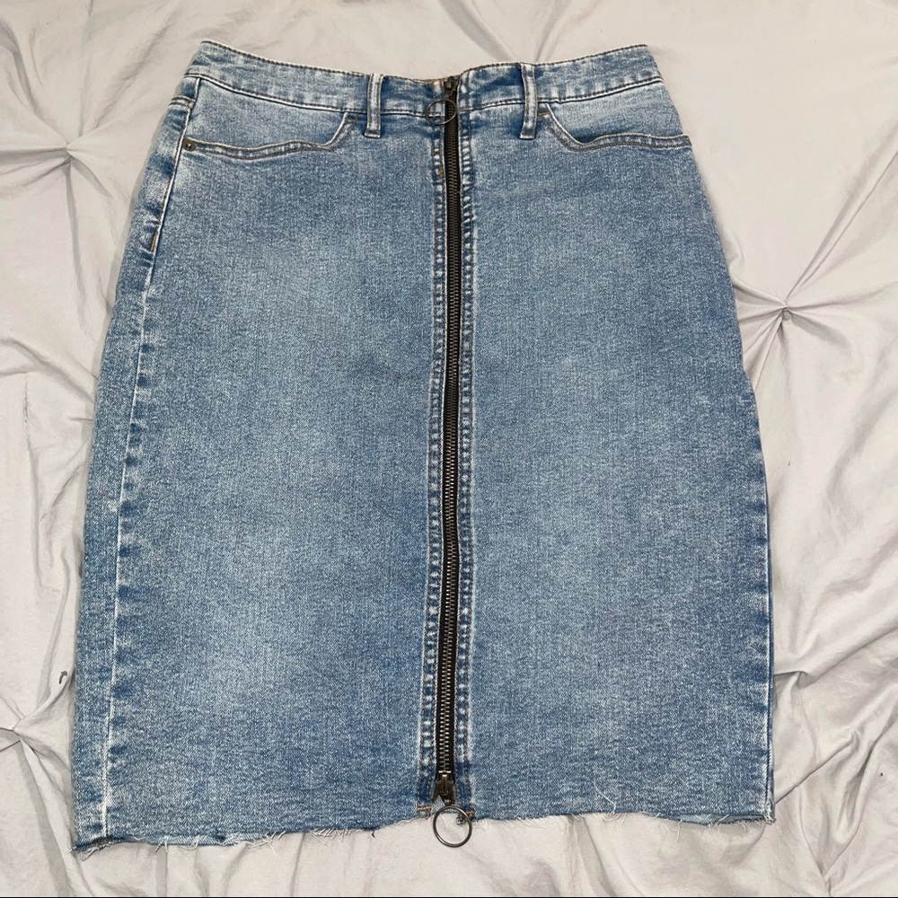 Denim Pencil Skirt